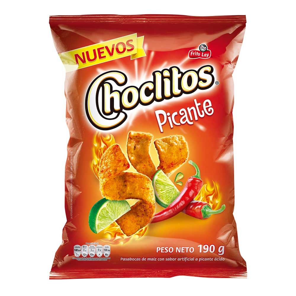 7702189055705.jpg Choclitos Picantes FritoLay paquete 190gr - Imagen 1