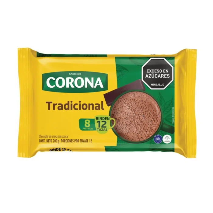 Chocolate Tradicional CORONA paquete 200gr - Imagen 1